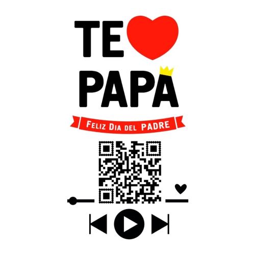 Foto Te amo papa con QR Musical